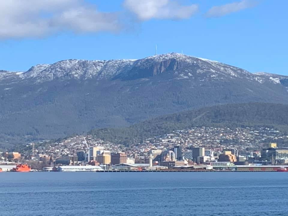 a snow covered mount wellington