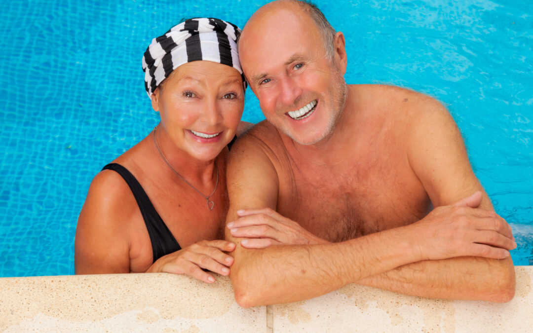cancer and exercise a man and woman with cancer at the pool